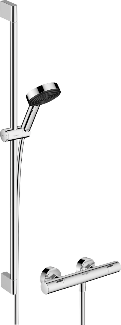Brausesystem 105 3jet Relaxation EcoSmart mit Ecostat Fine und Brausestange 90 cm