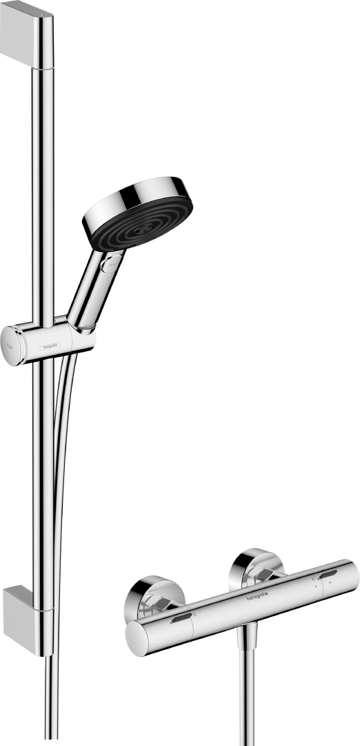 Brausesystem 105 3jet Relaxation EcoSmart mit Ecostat Fine und Brausestange 65 cm