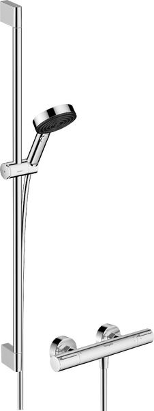 Douchesysteem 105 3jet Relaxation EcoSmart met Ecostat Element en douchestang 90 cm