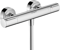 Shower thermostat for exposed installation