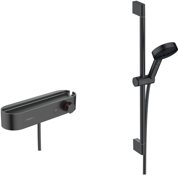 Shower system 105 3jet Relaxation with thermostat, shower bar 65 cm, slider and shower hose