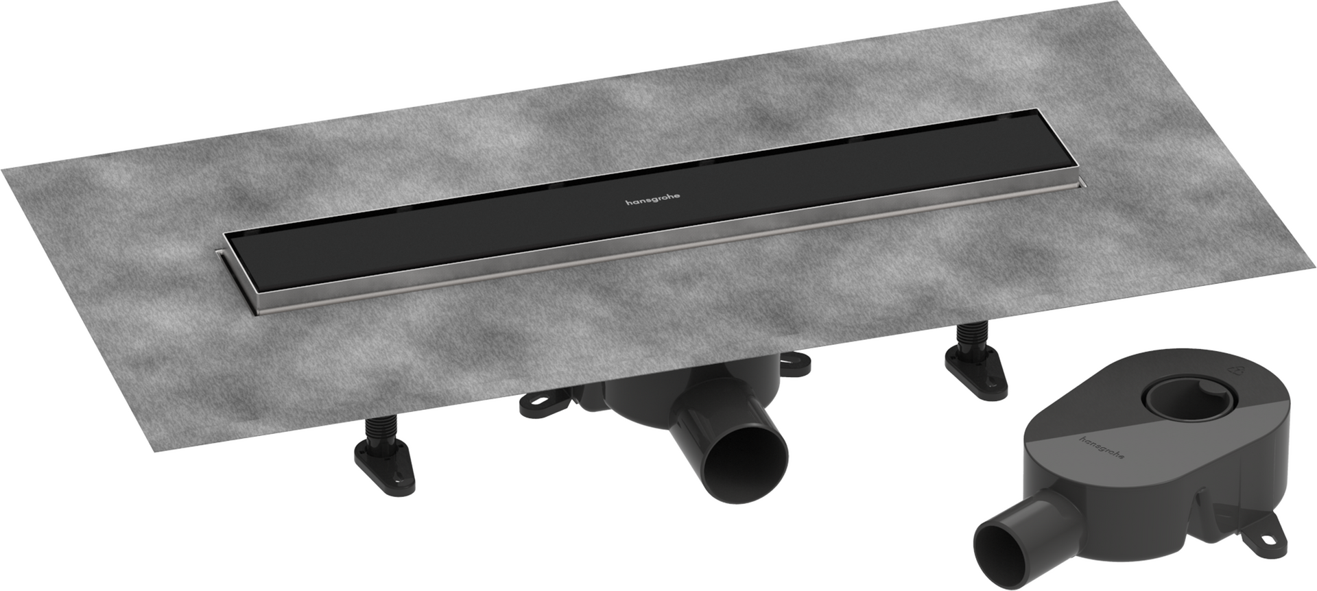 Komplettset Duschrinne 500 rückseitig befliesbar für Standard-/flache Installation