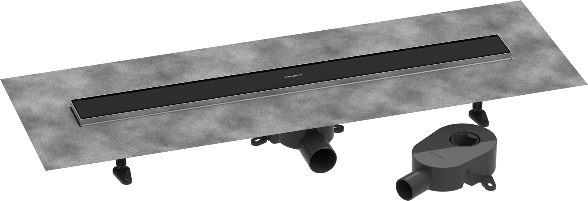 Complete set shower drain 800 tileable rear cover standard/flat installation