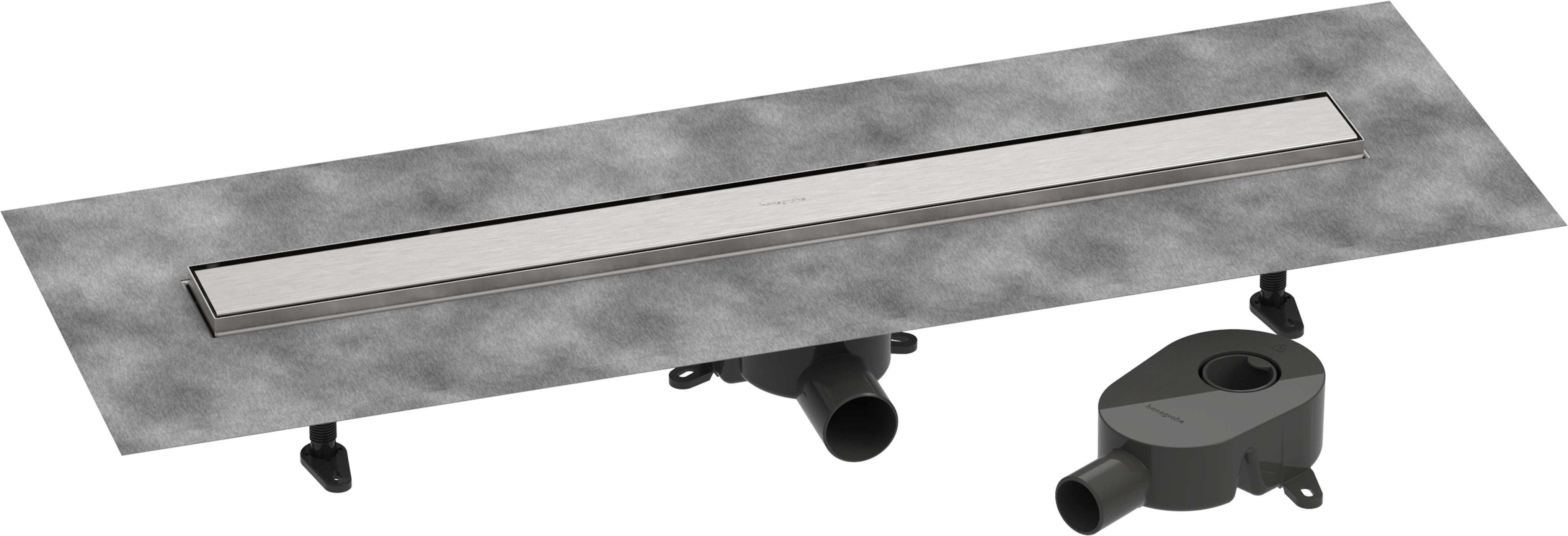 Kit complet pour installation caniveau de douche à carreler 800 hauteur faible/standard