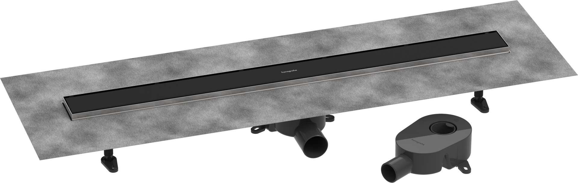 Set completo de desagüe lineal de ducha 900 con parte posterior alicatable para instalación estándar/plana