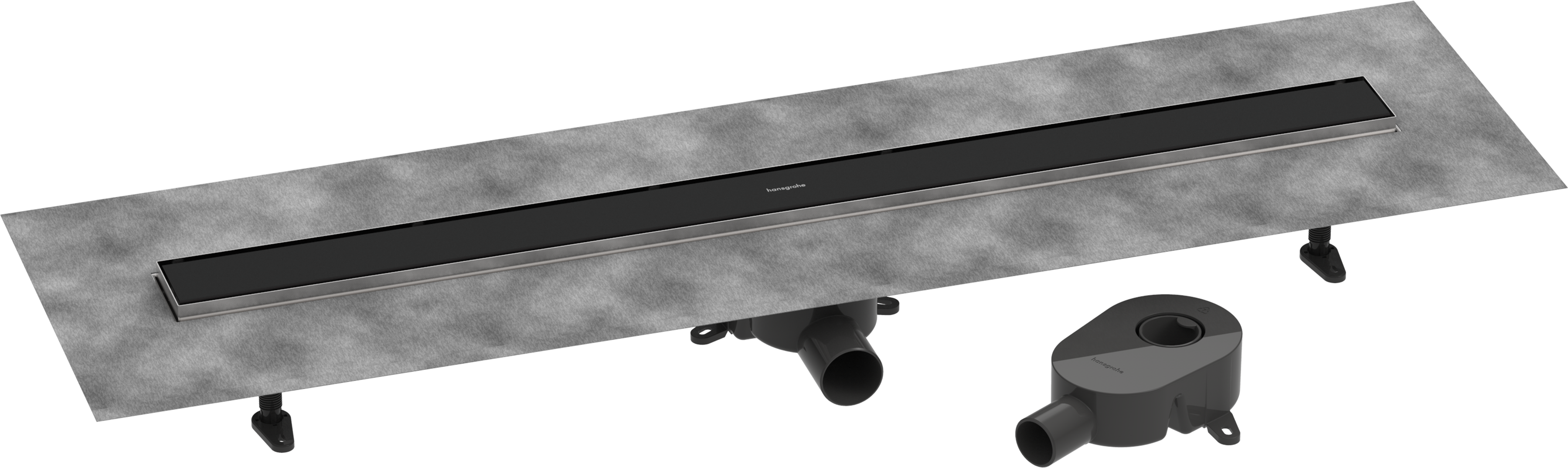 Complete set shower drain 1000 tileable rear cover standard/flat installation