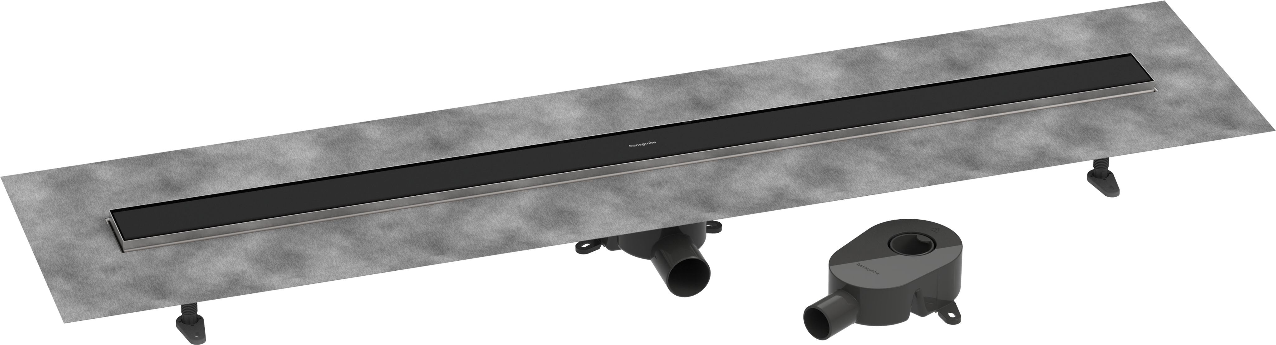 Komplettset Duschrinne 1200 rückseitig befliesbar für Standard-/flache Installation