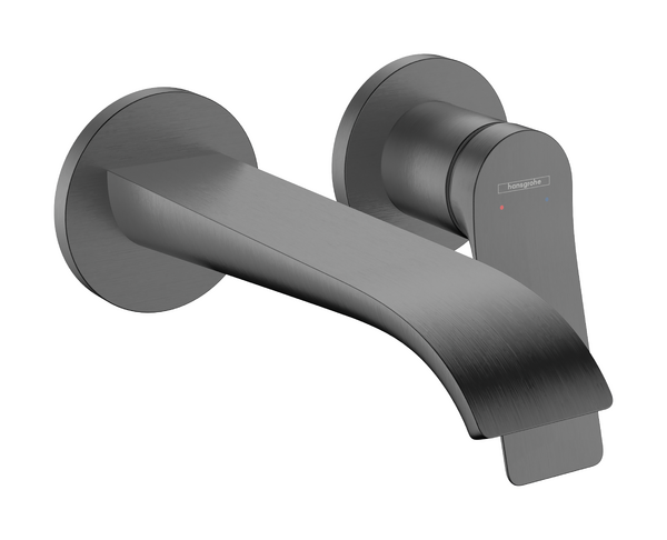 inbouw wastafelmengkraan wand voorsprong 192 mm Brushed Black Chrome