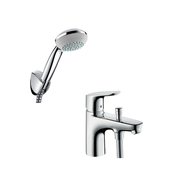 Focus Monotrou bath shower mixer with Crometta 85 hand shower