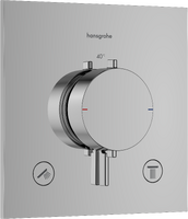 Thermostat for concealed installation for 2 functions