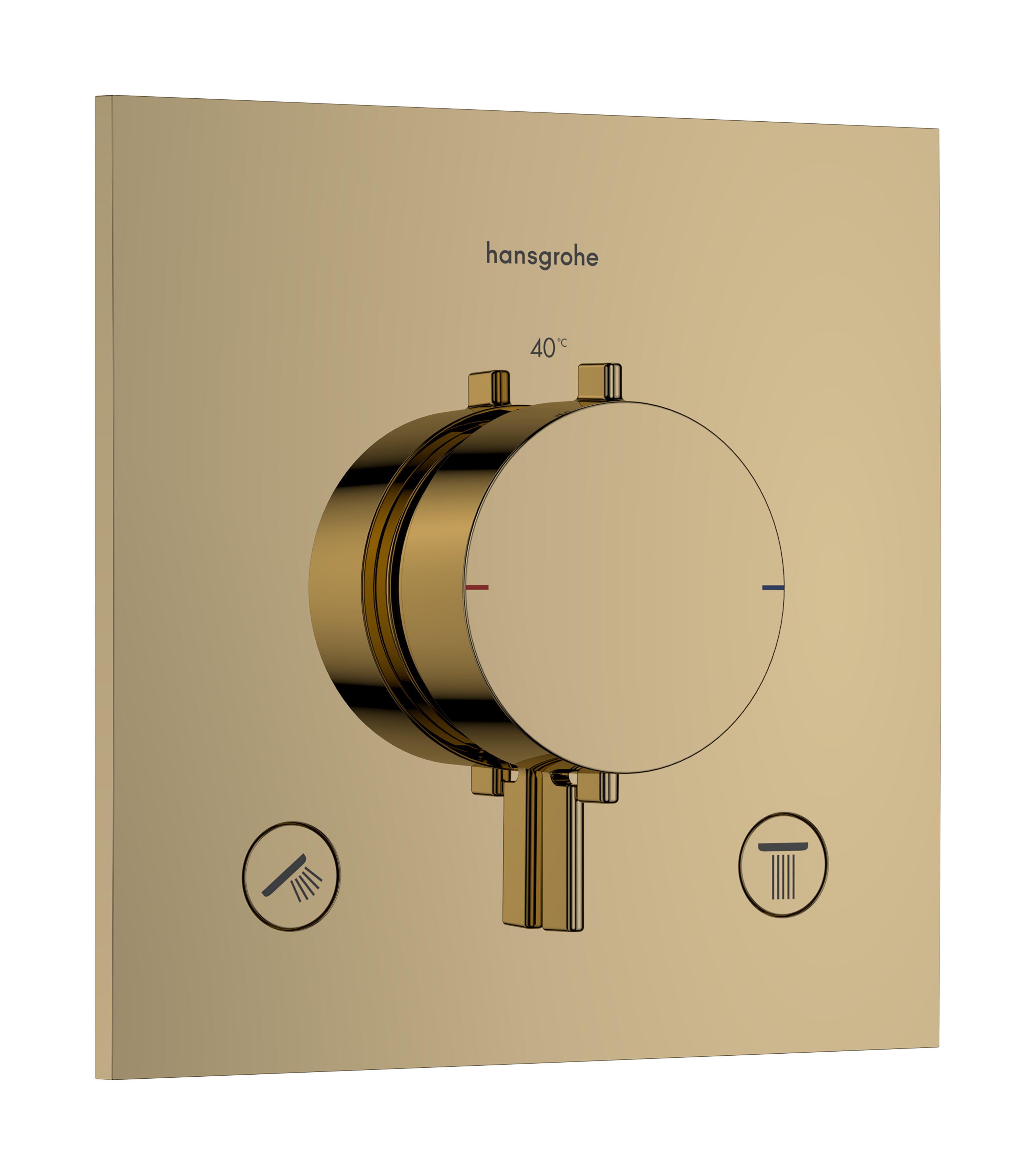 Thermostat for concealed installation for 2 functions