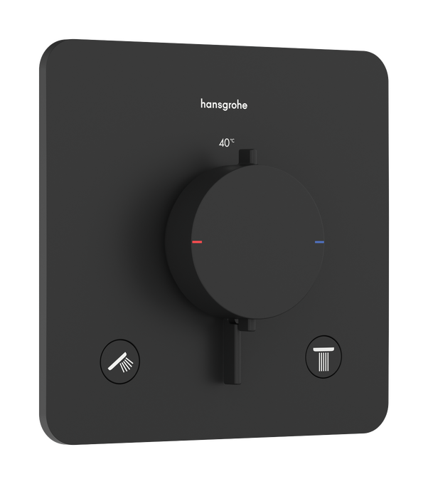 Thermostat for concealed installation for 2 functions