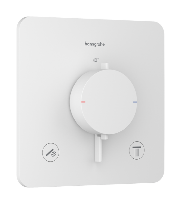 Thermostat for concealed installation for 2 functions
