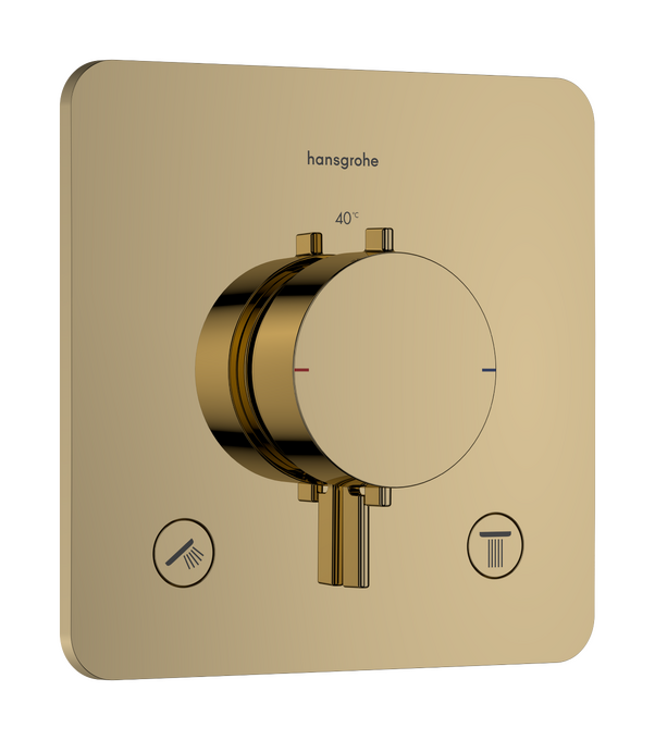 Thermostat for concealed installation for 2 functions