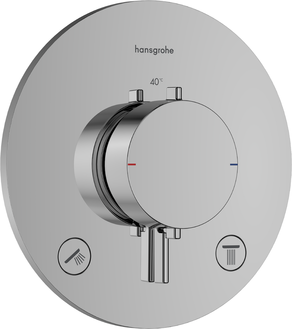 Thermostat for concealed installation for 2 functions