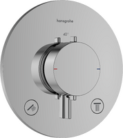 Thermostat for concealed installation for 2 functions