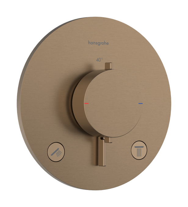 Thermostat for concealed installation for 2 functions
