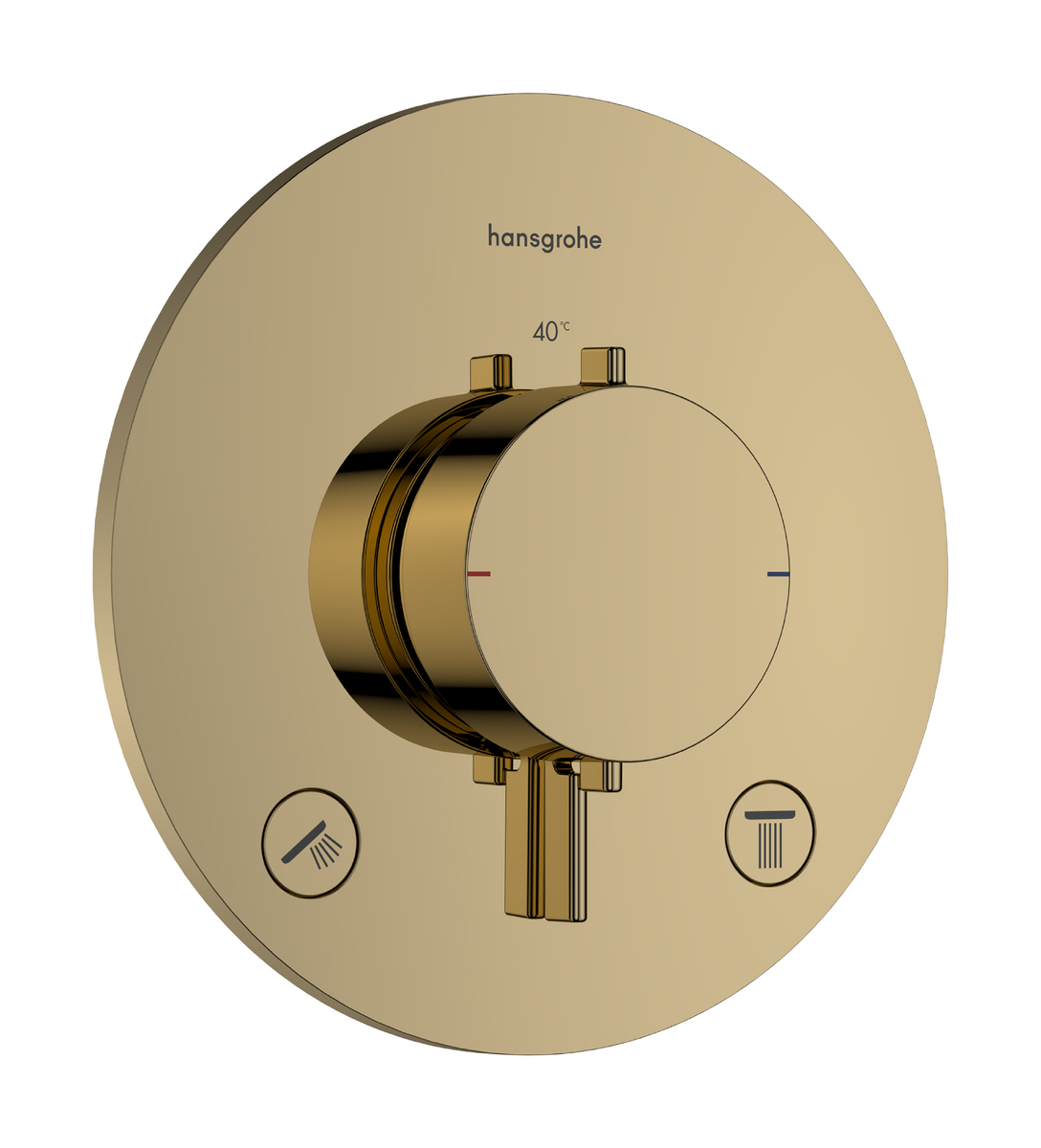 Thermostat for concealed installation for 2 functions