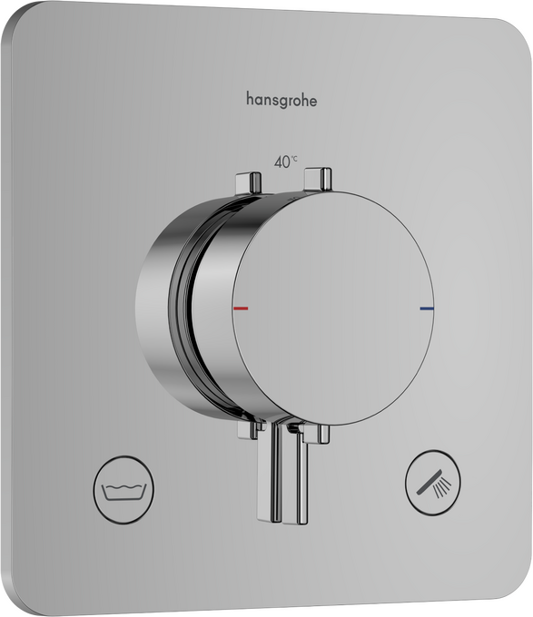 Thermostat Unterputz für 2 Verbraucher mit integrierter Sicherungskombination nach EN1717