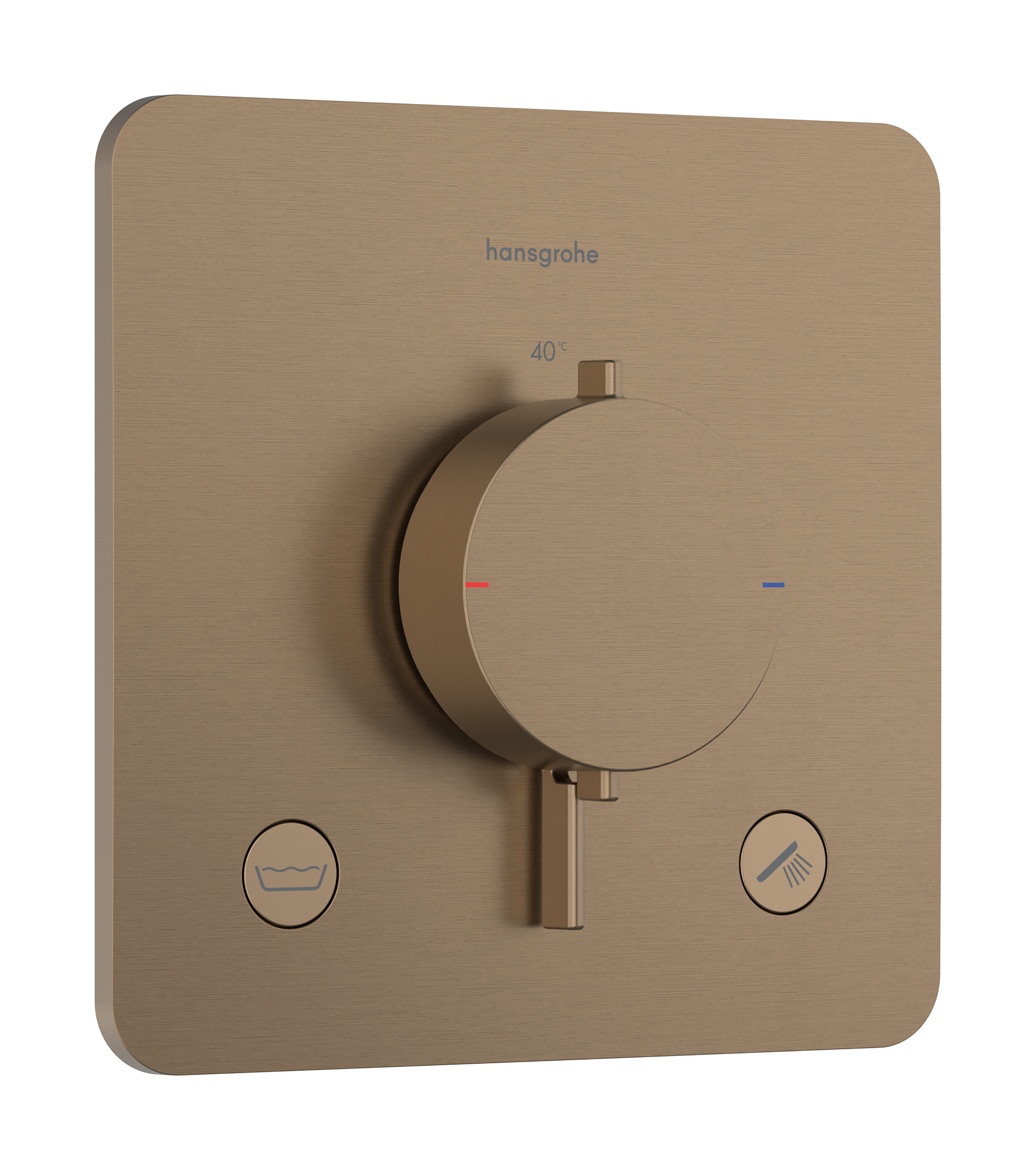 Thermostat for concealed installation for 2 functions with integrated security combination according to EN1717