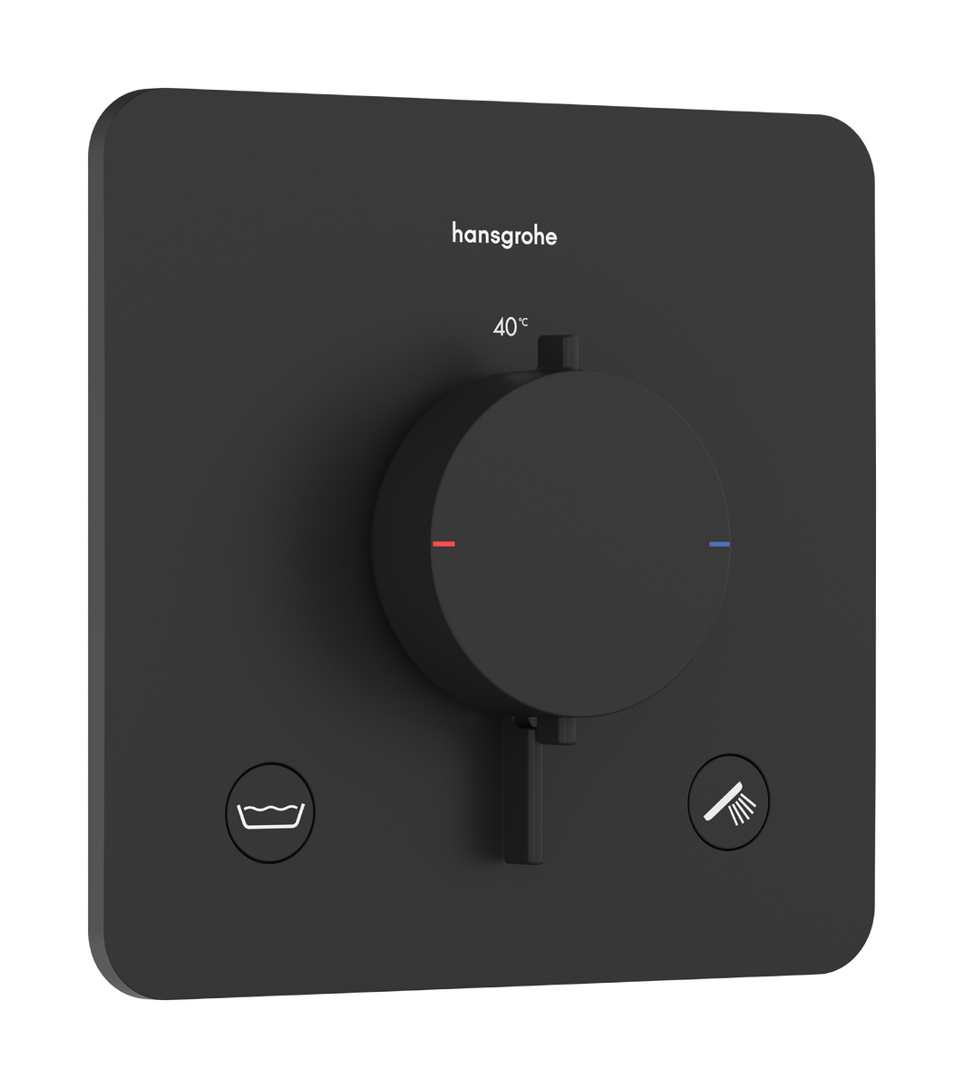Thermostat for concealed installation for 2 functions with integrated security combination according to EN1717