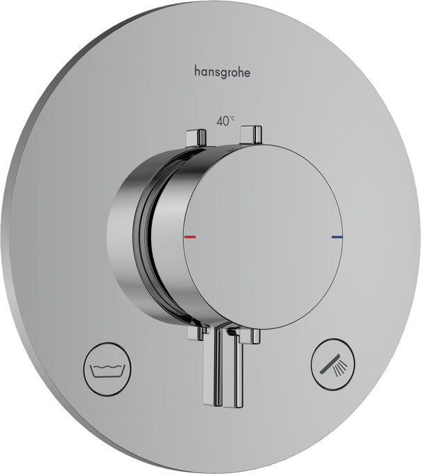 Thermostat Unterputz für 2 Verbraucher mit integrierter Sicherungskombination nach EN1717