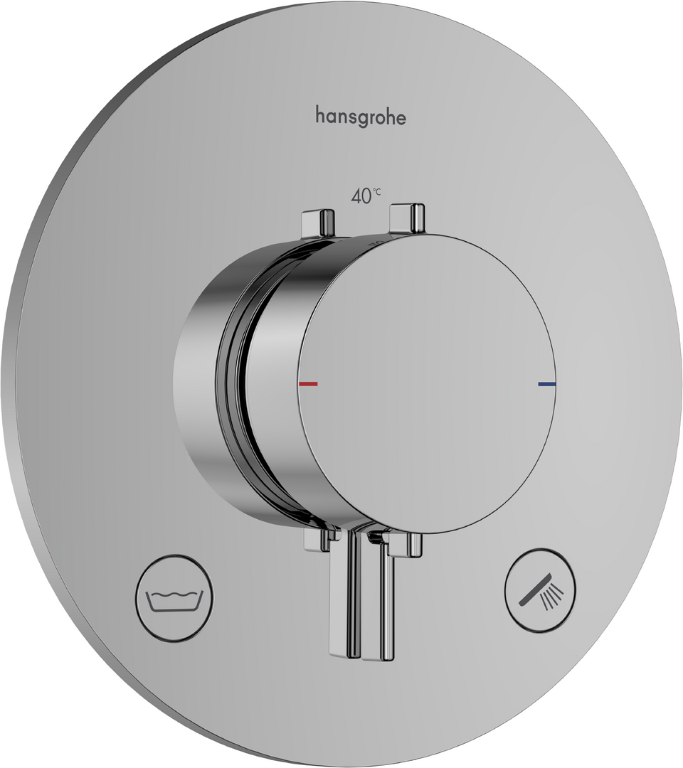 Thermostat Unterputz für 2 Verbraucher mit integrierter Sicherungskombination nach EN1717