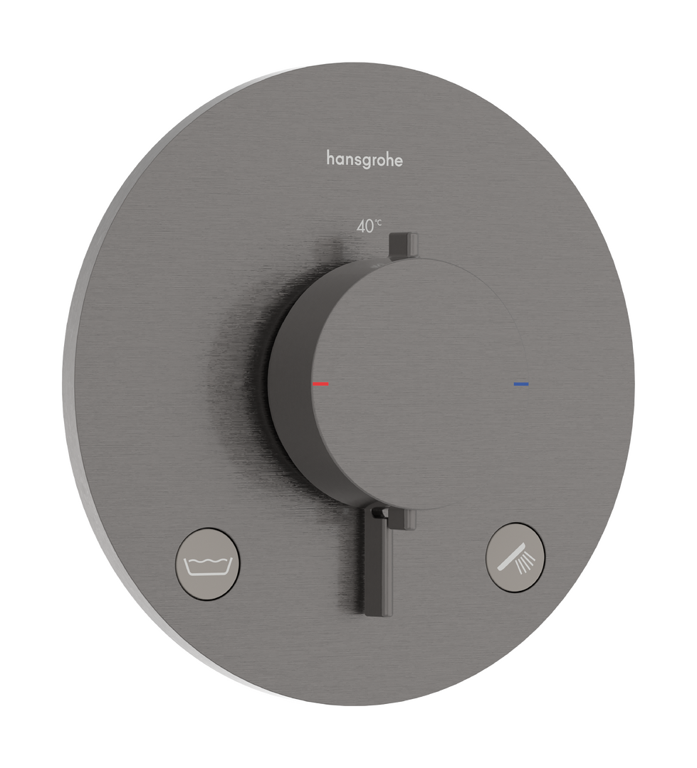 Thermostat for concealed installation for 2 functions with integrated security combination according to EN1717