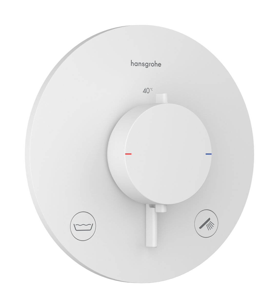Thermostat for concealed installation for 2 functions with integrated security combination according to EN1717