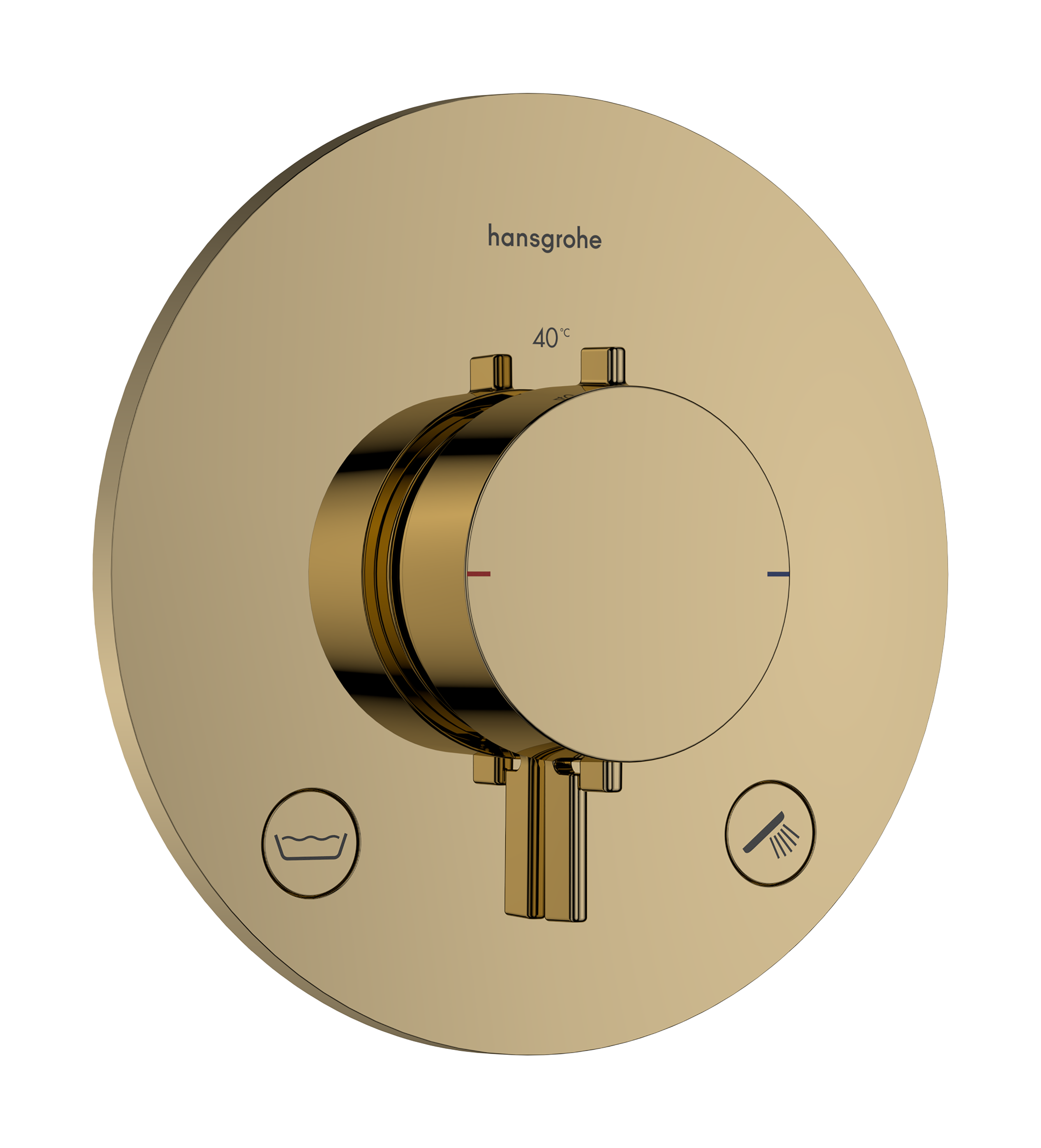 Thermostat for concealed installation for 2 functions with integrated security combination according to EN1717