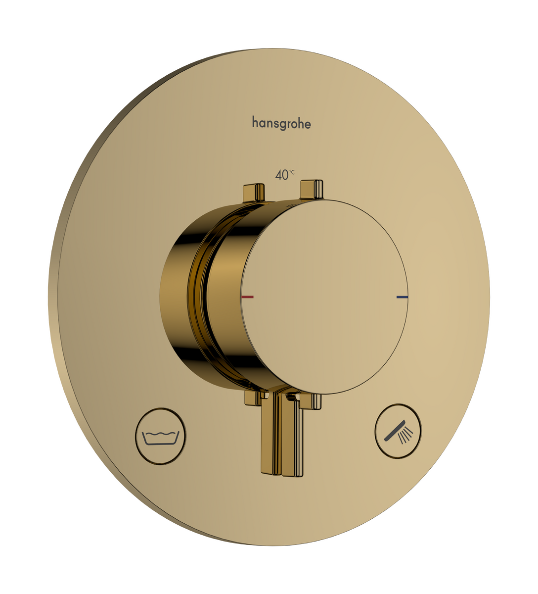 Thermostat for concealed installation for 2 functions with integrated security combination according to EN1717