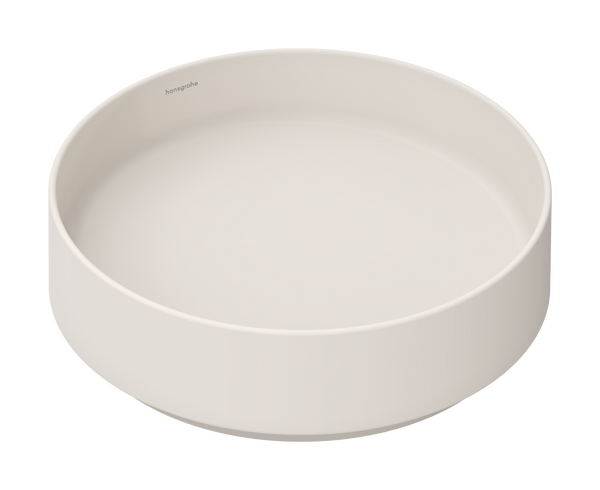 Aufsatzwaschtisch 400/400 ohne Hahnloch und Überlauf Sandbeige Matt