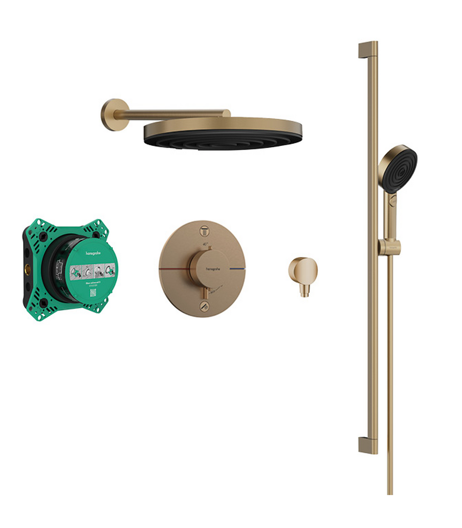 Pulsify S overhead shower 260 and hand shower 105 3jet Relaxation
