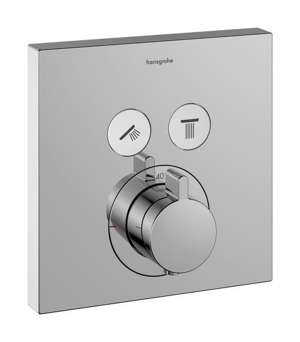 Thermostat for concealed installation for 2 functions