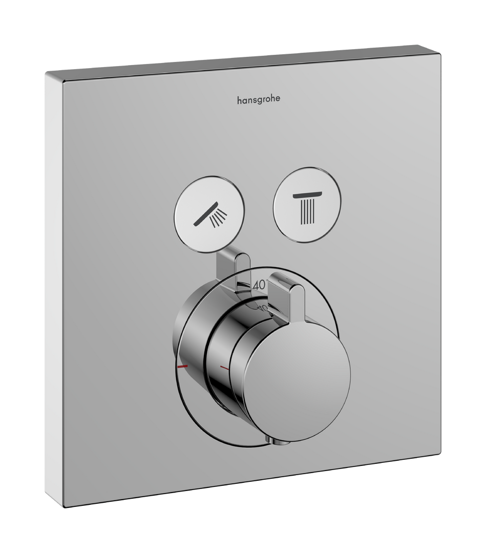 Thermostat for concealed installation for 2 functions