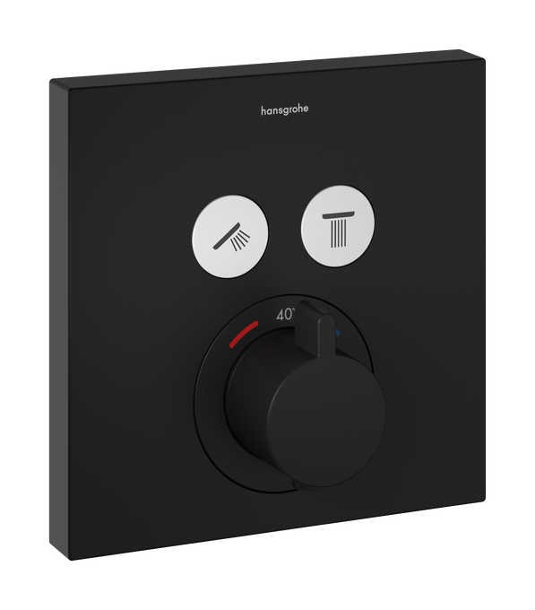 Thermostat for concealed installation for 2 functions