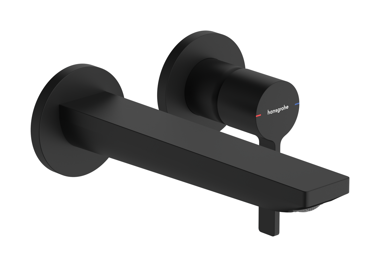 Single lever basin mixer for concealed installation wall-mounted with spout 20 cm without waste set