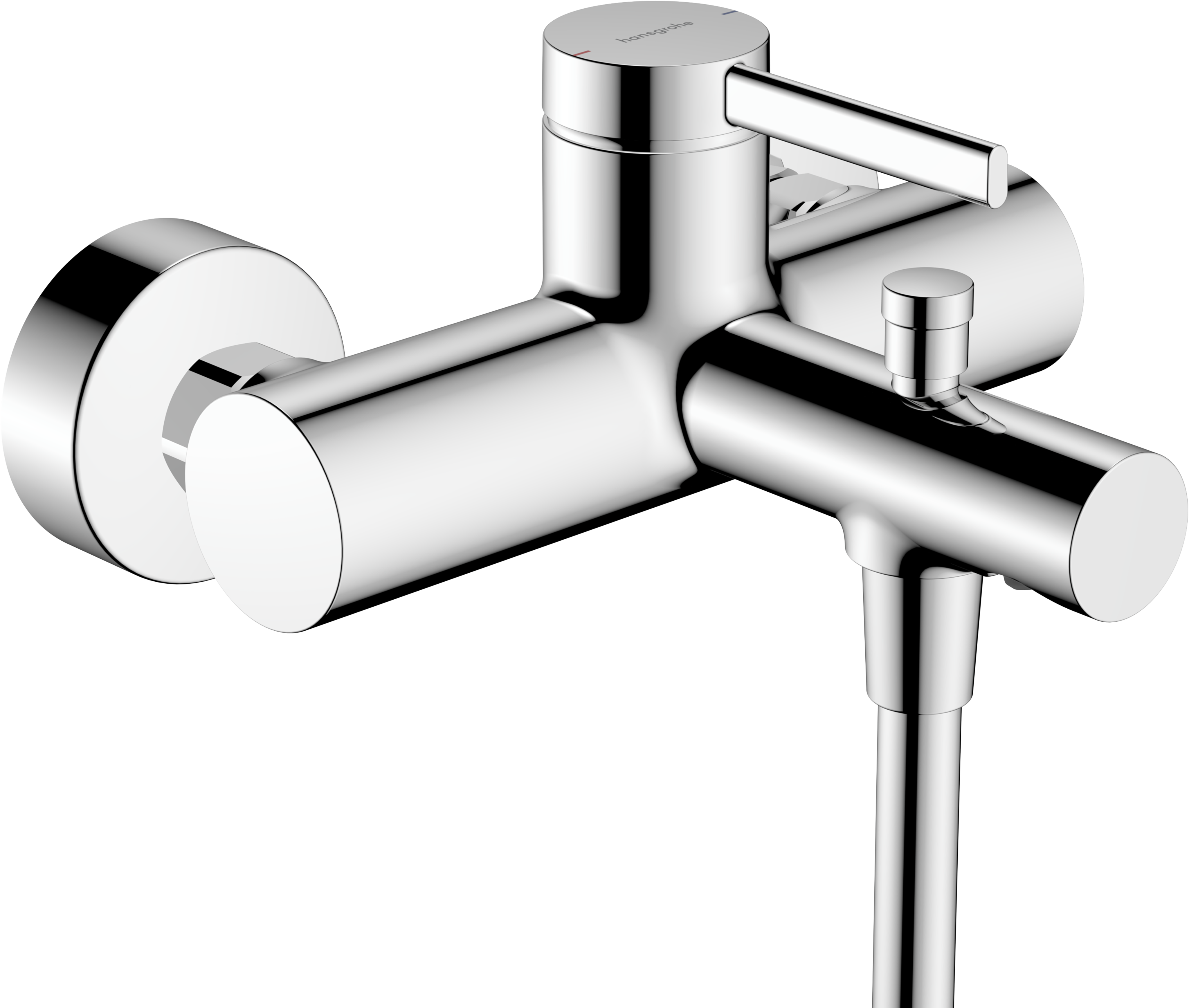 Single lever bath mixer for exposed installation