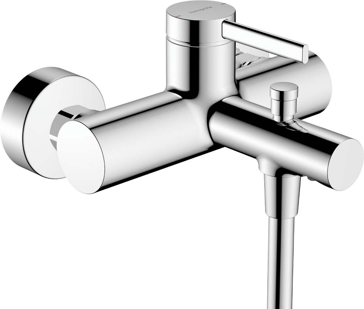 Mezclador monomando de bañera visto