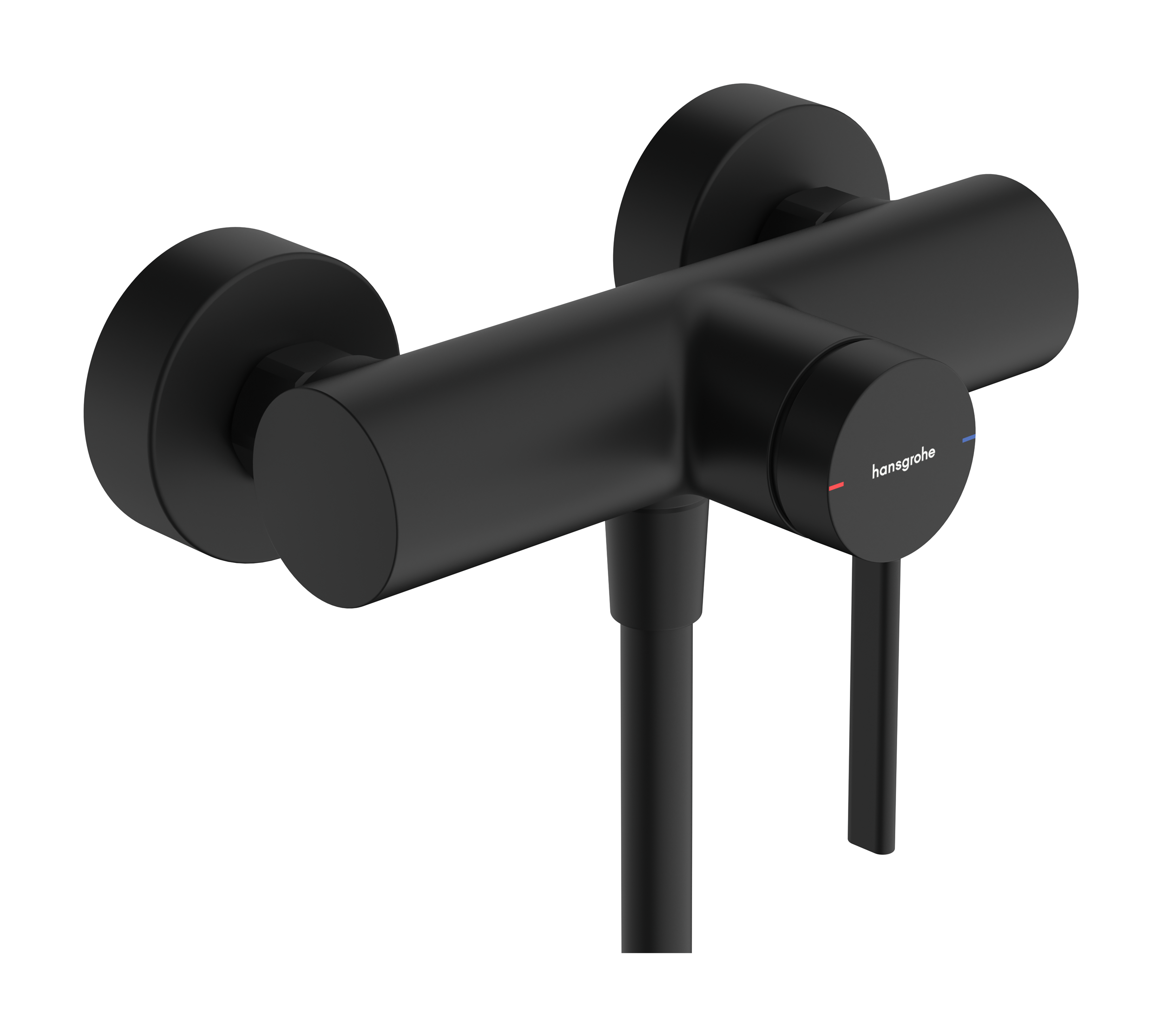 Single lever shower mixer for exposed installation