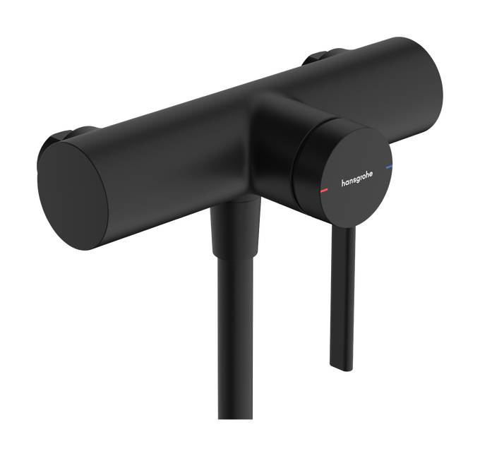 Single lever shower mixer for exposed installation with centre distance 15