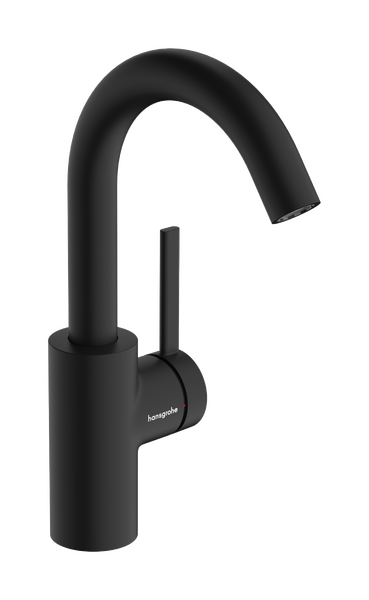 Single lever basin mixer 210 CoolStart with swivel spout without waste set Matt Black