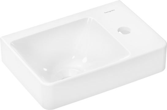 hansgrohe Washbasins: Xelu Q, Handrinse basin with shelf left 360