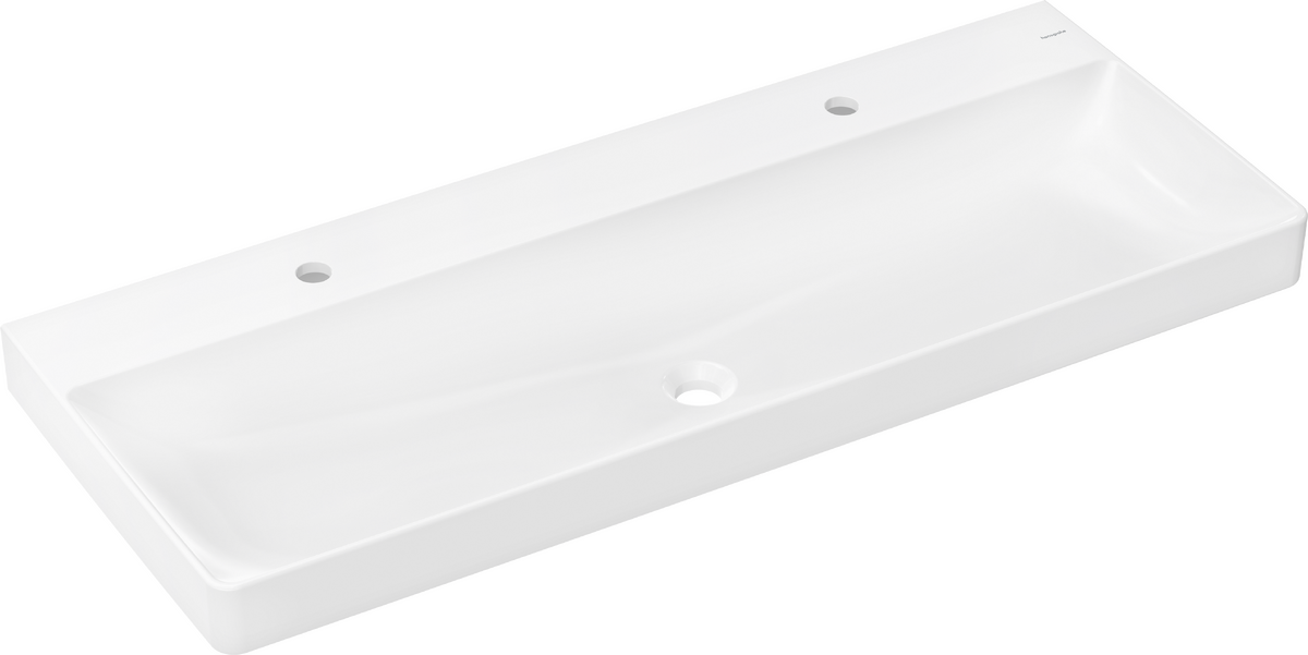 Wash basin 1200/480 with 2 tap holes without overflow