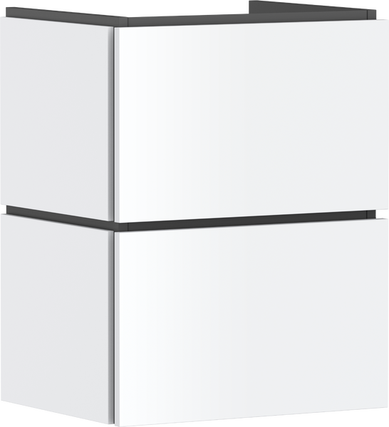 Szafka pod małą umywalkę wiszącą z 2 szufladami 480/380 Biały Matowy