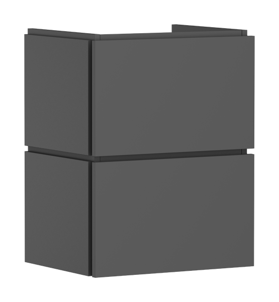Szafka pod małą umywalkę wiszącą z 2 szufladami 480/380 Szary Łupek Matowy