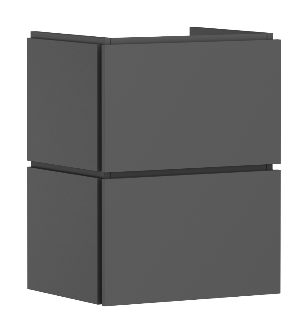 Vanity unit 480/380 with 2 drawers PushOpen for handrinse basin