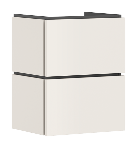 Szafka pod małą umywalkę wiszącą z 2 szufladami 480/380 Piaskowy Beż Matowy