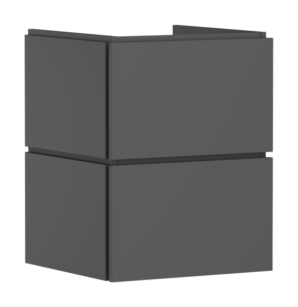 badmeubel 480/470 met 2 lades voor fontein Slate Matt Grey