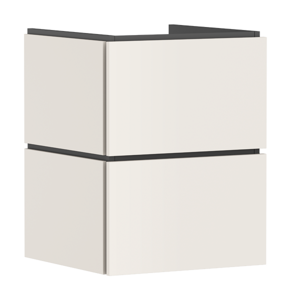 badmeubel 480/470 met 2 lades voor fontein Sand Matt Beige